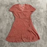 Madewell Posy Ruffle Faux Wrap Dress in Twisted Vines Terra Cotta Size 4 Beach Photo 4