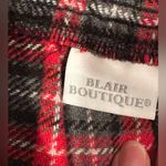 Blair Boutique Vintage Red White Gray Black Plaid Midi Skirt SZ 10 Wool Blend Photo 4