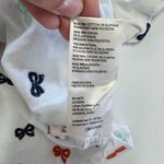 Maeve Anthropologie Top Womens Small White Short Sleeve Bow Embroidered Polo Photo 7