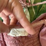 Altar'd State Altar’d State pink velvet butterfly print long sleeve crop top size small Photo 1