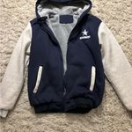 Cowboys Navy and Gray Full Zip Jacket Drawstring Hoodie Size M Size M Photo 0