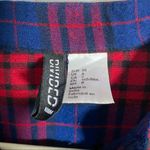 Divided H&M  Womens Size 8 Plaid Shirt Dress Red Navy Long Sleeve Button Down Photo 5