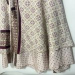 Earthbound  Adjustable Wrap India Silk Blend Floral Pink Boho Hippie Skirt Photo 3