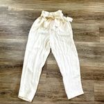 A New Day  cream paper bag high rise ankle pants Photo 2
