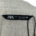 ZARA  | NWT | Small | Limited Edition Gray Tiered Ruffle Puff Sleeve Mini Dress Photo 3