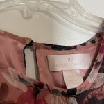 Rachel Parcell  pink Floral Print Ruffle Chiffon Blouson belted Dress Size US 4 Photo 3
