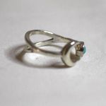 Source Unknown NWOT Magical Crescent Moon Turquoise Gemstone Trendy Unisex Size 8 Open Ring Photo 3