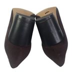 Loft Ann Taylor Brown Black Block Chunky Heel 8.5" Women's Pump Photo 4