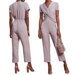 Anthropologie Amadi Light Purple Plath Lightweight Short Sleeve Jumpsuit Size M Photo 1