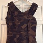 New York & Company Camo off shoulder knee slit dress M Green Size M Photo 4