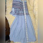 E & M  Elegant Blue Off-Shoulder Women's Blouse Photo 3