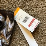Perry Ellis NEW NWT Brown Tan White Chevron Crochet Knit Y2K Bikini Bottom Small Photo 4