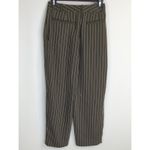Aritzia  Babaton Olive Green & White Striped Modesto Pinstripes Pants Women's 4‎ Photo 6