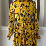 Avec Les Filles Tiered Satin Ruffle Dress, Multi Yellow Gold Size 6 Retail $158 Photo 5