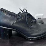 Aerosole Endearing black leather Lace up Chucky heel shoes women's size 7 Photo 0