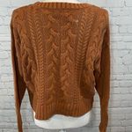 LA Hearts  Sweater Cable Knit Cropped Rust-Medium Photo 2