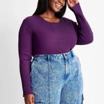 Target Future Collective twisted back crewneck pullover purple sweater Size 2X -NWOT Photo 0