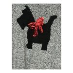 Croft & Barrow  Christmas Scottie Dog Sequin Bow Sweater Gray Women Size XXL Photo 1