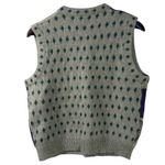 Susan Bristol Vintage 100% Wool Sweater Vest Ski Lodge Winter Scene Hong Kong M Photo 9