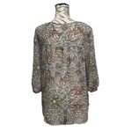 None Vintage Y2k Retro Sheer Paisley Pintuck Peasant Blouse Tunic Beqch Boho Hippie M Photo 5