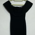 Stylestalker Aritzia Babaton Ruslan Off the Shoulder Bodycon Black Midi Dress Sz 00 Photo 2