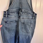 Happily Grey Overalls Medium Wash Denim Raw Hem Women’s Size 1/25 30” Inseam Blue Photo 7