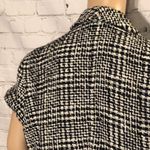 Coldwater Creek  Tweed Boucle Black and White Short Sleeve Blazer Size 14 Photo 6