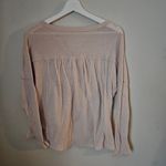 SheIn Thermal Top Long Sleeve V-Neck Button front Casual Neutral Cream Photo 6