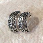 Sterling Silver TAXCO  Cutout Scroll Open Curved Drop Earrings Photo 4