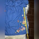 Velzera  chambray floral embroidered off the shoulder tunic mini dress sz 1X Photo 6