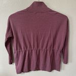 Athleta Women's Large Pink Lightweight Balance Cinch Fleece Sweatshirt Mock Neck Photo 1