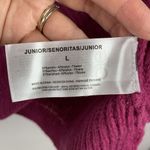 Ella Moss Size L Sweater Penelope Crew Neck Bell Sleeve Knit Pink Magenta Photo 6