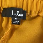 Lulus Bright and Breezy Marigold Tie-Front Culotte Side Slit Pants Photo 4