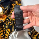 Anthropologie By Long Sleeve Printed Velvet Mini Dress Black Yellow Motif S NWT Photo 7