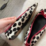 Boden Red Bow Calf Hair Ballet Flats Size 38 Photo 5