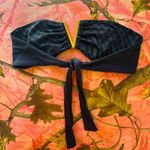 Victoria's Secret victoria’s secret y2k vintage 2000s black strapless bandeau bikini top with gold plated v Photo 3