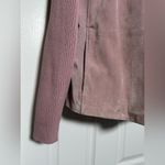 Vintage Fabio Dusty Pink Soft Genuine Leather Women’s Ribbed Sleeve Jacket Sz XL Photo 4