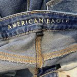 American Eagle  Mom Straight Jean Blue Jeans High Rise Denim Ripped Size 2 Womens Photo 3