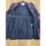 MARKARIAN Etta Black Floral Jacquard Brocade Mini Dress Crossover Button Front 2 Photo 12