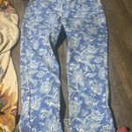 J MCLAUGHLIN LEXI Womens Sz 10 Blue White Peacock Floral Print Stretch Je… Photo 2