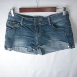 Vanity 32x2 Dark Wash Rivet Stitched Flap Pocket Jeans Short Shorts Blue Size 32 Photo 10