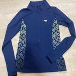 PINK - Victoria's Secret Victoria Secret Pink Ultimate Jacket Size XS Half Zip Pullover Navy Blue Photo 0