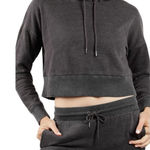 90 Degree by Reflex Charcoal Cropped Hoodie Size Medium New with Tags Gray Photo 0