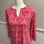 Coolibar Oceanside Tunic Dress 3/4 Sleeve Mini Length Pullover UPF Pink Small S Photo 4