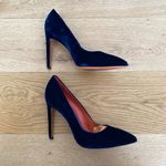 Santoni Rose Collection Velvet Stiletto Heel Pumps in Blue Size 41 Photo 1