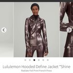 Lululemon NWOT hooded define jacket radiant foil French press size 2 Photo 1