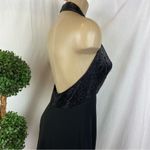 Carmen Marc Valvo Black Strapless Embellished Top Evening Knee Length Dress 4 Photo 2