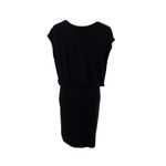 AllSaints‎ Zeta Dress Medium Black Short Sleeve Wool Minimalist Chic Photo 4