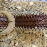 Motif 55 Brown Braided Leather Wide Boho Festival Belt Womens Medium Accessory Photo 3