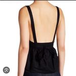 Free People  FP Womens Beach Party Benji Linen Blend‎ Plunge Peplum Top Size 8 Photo 1